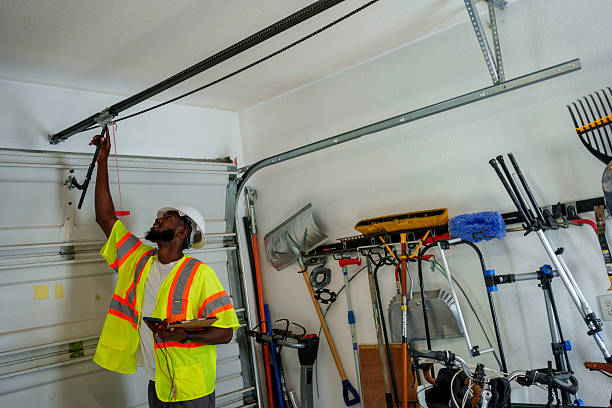 Professional Garage Door Installation technician working in North Miami Beach, FL